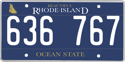 RI license plate 636767