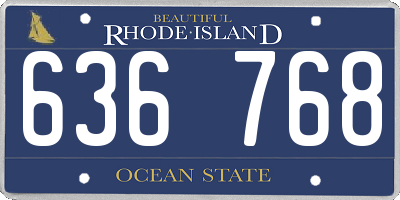 RI license plate 636768