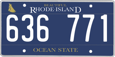 RI license plate 636771