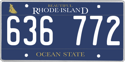 RI license plate 636772