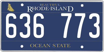 RI license plate 636773