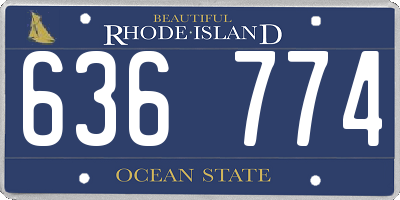 RI license plate 636774