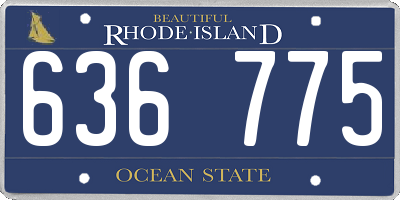 RI license plate 636775