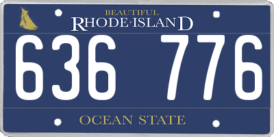 RI license plate 636776