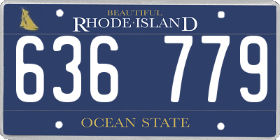 RI license plate 636779