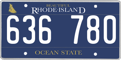 RI license plate 636780