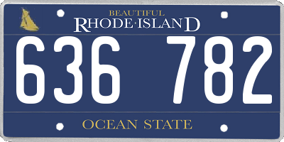 RI license plate 636782