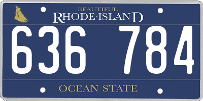 RI license plate 636784