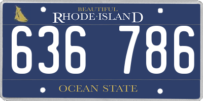 RI license plate 636786