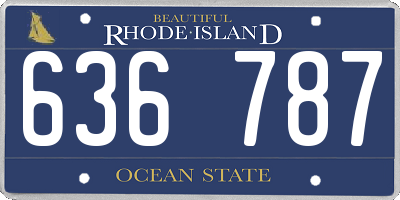 RI license plate 636787