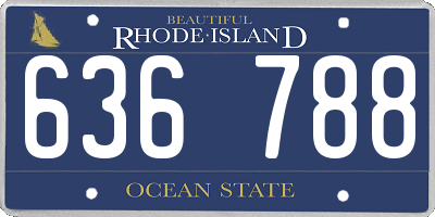 RI license plate 636788
