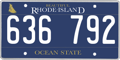 RI license plate 636792