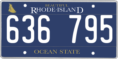 RI license plate 636795