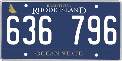 RI license plate 636796