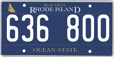 RI license plate 636800
