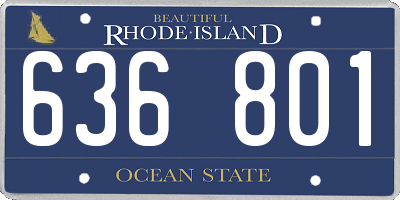 RI license plate 636801