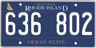 RI license plate 636802