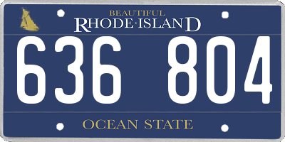 RI license plate 636804