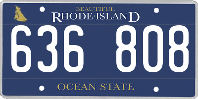 RI license plate 636808