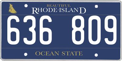 RI license plate 636809