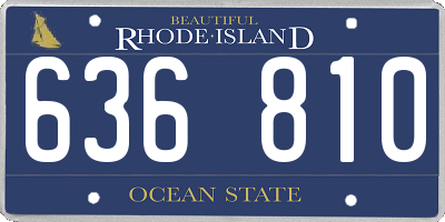 RI license plate 636810