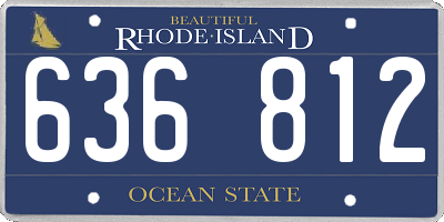 RI license plate 636812