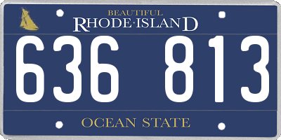 RI license plate 636813