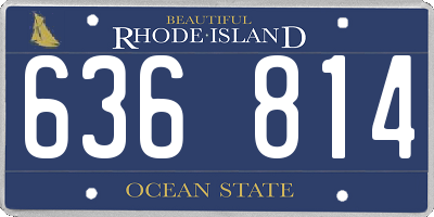 RI license plate 636814