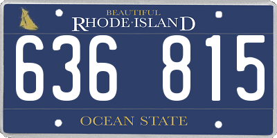 RI license plate 636815
