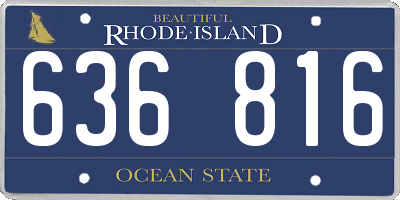 RI license plate 636816