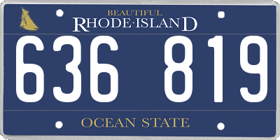 RI license plate 636819