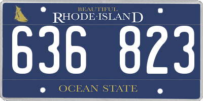 RI license plate 636823