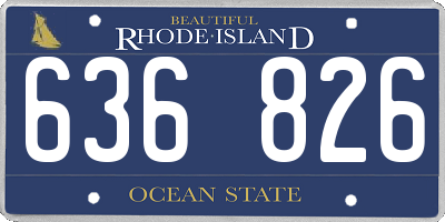 RI license plate 636826