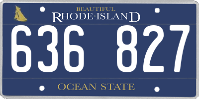 RI license plate 636827