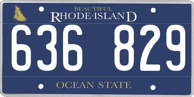 RI license plate 636829
