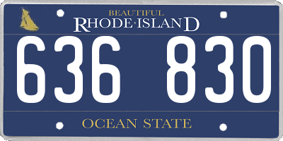 RI license plate 636830