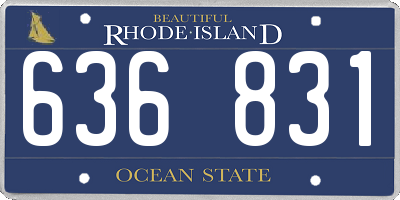 RI license plate 636831