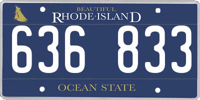 RI license plate 636833