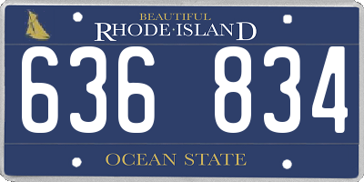 RI license plate 636834