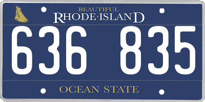 RI license plate 636835
