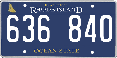 RI license plate 636840