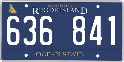 RI license plate 636841