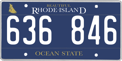 RI license plate 636846