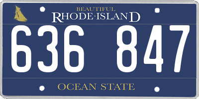 RI license plate 636847