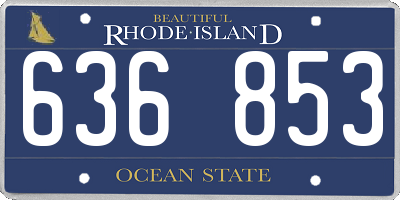 RI license plate 636853