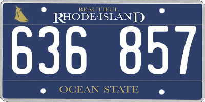 RI license plate 636857