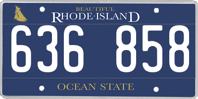 RI license plate 636858