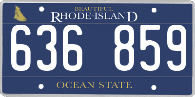 RI license plate 636859