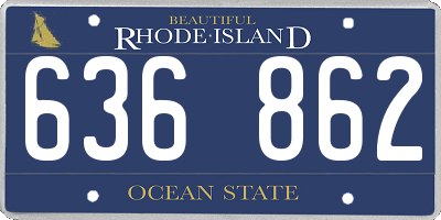 RI license plate 636862