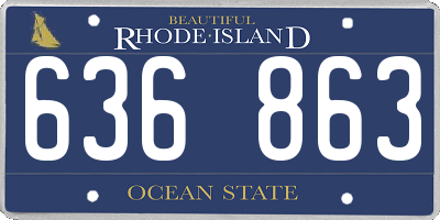 RI license plate 636863